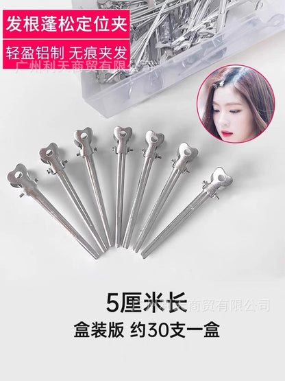 70 aluminum plate hairpin hairpin positioning clip partition clip hand push corrugated clip bangs clip modeling clip long mouth clip