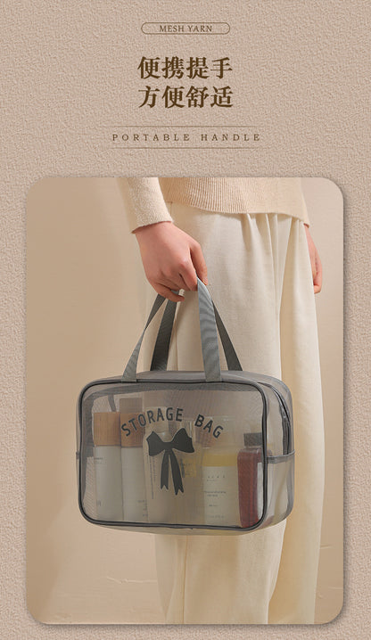 Bath Bag, Satchel Basket, Toiletry Bag, Men's Toothbrush Supplies, Mesh Bath Bag, Travel Swimming Storage, Waterproof