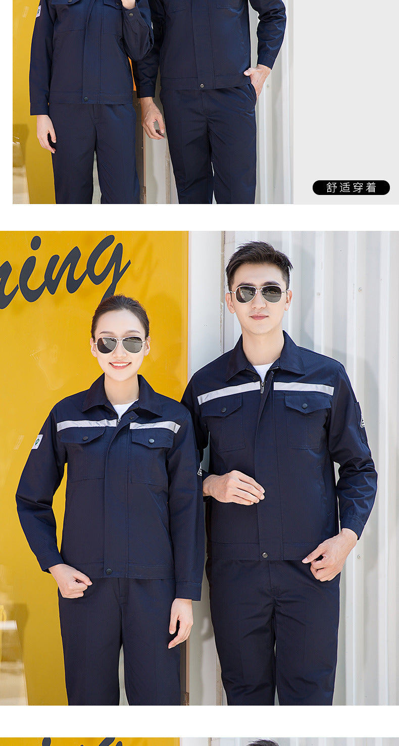Summer thin anti-static overalls suit men's and women's long short sleeve gas station filling station gas petrochemical electricsuit
