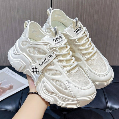 Z Mesh Breathable Daddy Shoes for Women 2024 Summer New Internet Celebrity Thick Sole Versatile Foot-Showing Small Lightweight Casual Sports