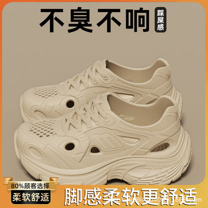 New Style Eva Thickened 5cm Height-Increasing Soft Sole Comfortable Versatile Dad Shoes Outdoor Closed-Toe Sandals for Couples