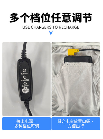 New Summer Fan Clothes Construction Site Cooling Air-Conditioning Clothes Outdoor Reflective Strip Air-Conditioning Clothes Men's Style with Fan