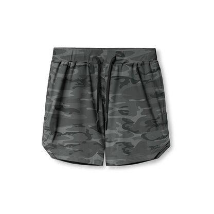 Crazy muscle men's shorts single layer woven quick-drying solid color running fitness sports casual American fifth pants