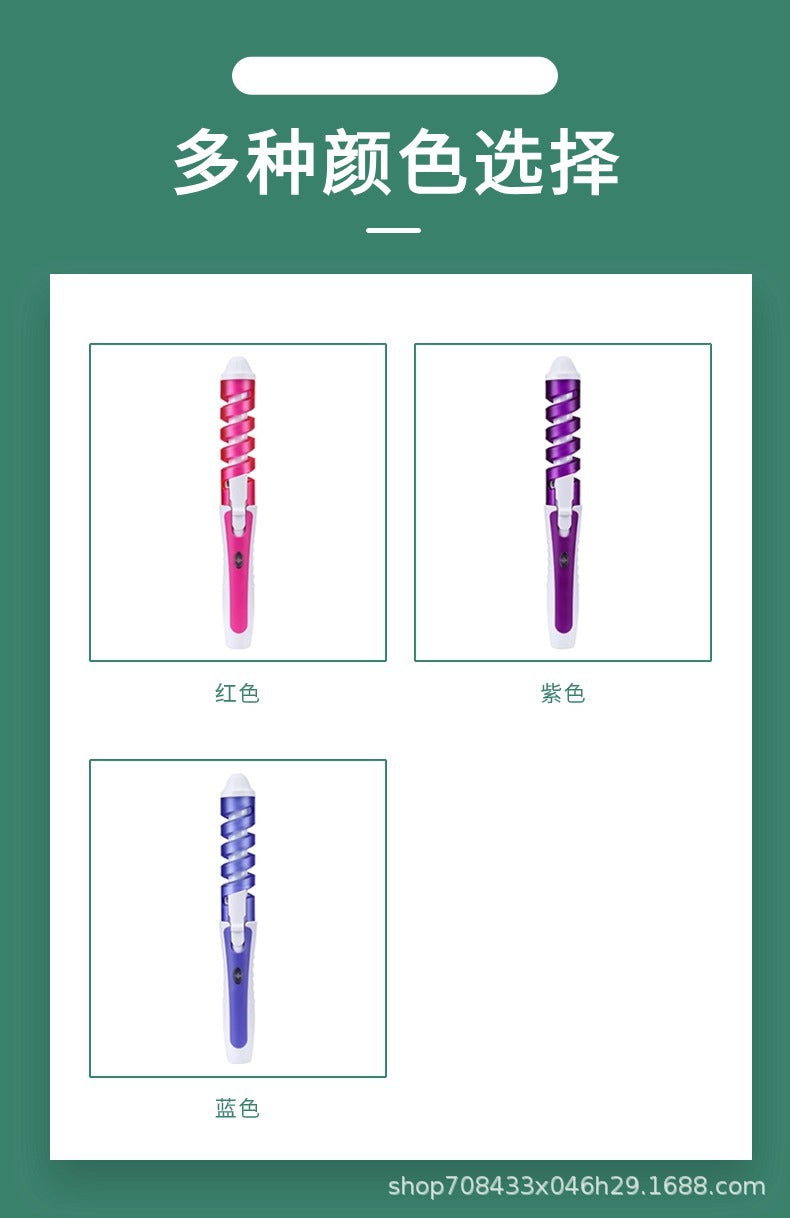 Cross-border explosions spiral anti-hot hair curling iron curling iron electric curling iron electric heating rod large curling pear flower hairdressing iron curling iron