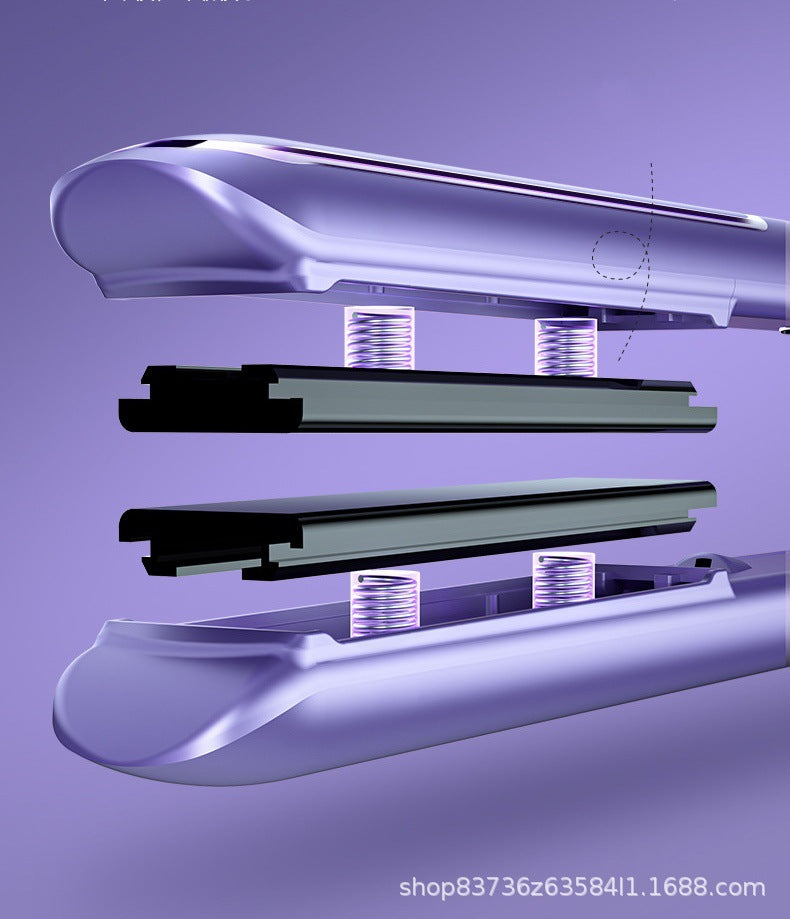 A generation of cross-border straight roll dual-purpose hair straightener portable electric splint hair salon household wet and dry curling iron
