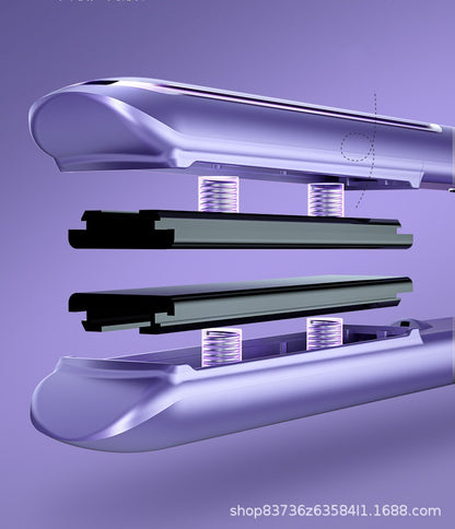 A generation of cross-border straight roll dual-purpose hair straightener portable electric splint hair salon household wet and dry curling iron