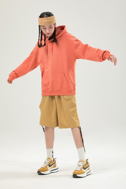 Hooded Sweater | Non-Deformable Pure Cotton Sweater Xinjiang Cotton Shoulder Pullover Autumn and Winter Solid Color ins Street Tide Hoodie