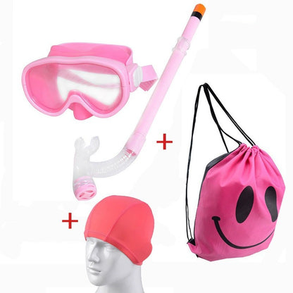 Children's diving goggles swimming set storage backpack cloth swimming cap breathing tube boys and girls snorkeling equipment