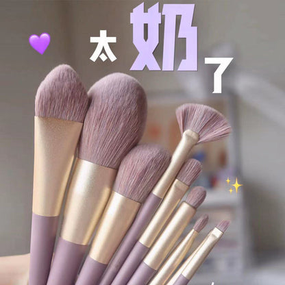 Cangzhou Little Purple Potato Makeup Brush Set Loose Powder Brush Eyeshadow Brush Foundation Brush Portable Beauty Brush Makeup Tools
