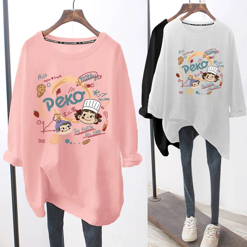 Breastfeeding Top Autumn Base Shirt Hot Mom's Out-of-the-way Breastfeeding Long-sleeved T-shirt for Spring and Autumn Postpartum Breastfeeding Clothes