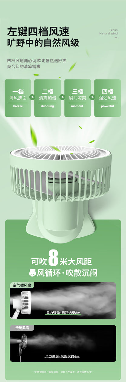 Factory wholesale New USB small fan adjustable speed timing office desktop fan dormitory clip fan one-piece delivery