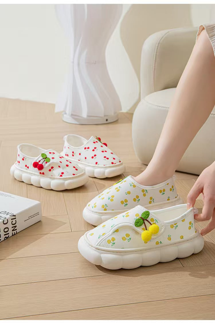 25 Maternity Postpartum Shoes for Summer, Comfortable Thin Style, Closed-Back Slippers for Postpartum Women, Non-Slip Thick-Soled Soft-Soled Cotton Shoes with Tassels