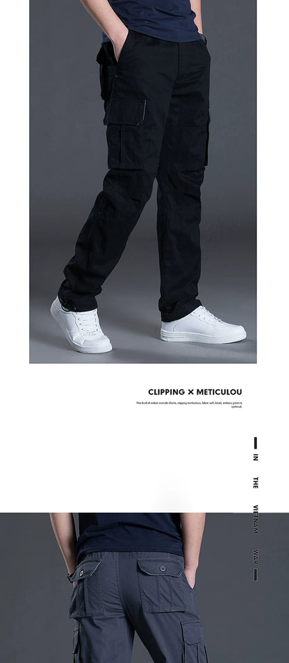 Wholesale overseas overalls men's pants casual overalls labor protection wear-resistant straight loose spring and autumn casual pants multi-pocket