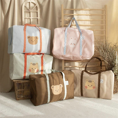 Ins Animal Head Kindergarten Bedding Storage Bag Organizer Bag Large Capacity Packing Bag Portable Travel Storage