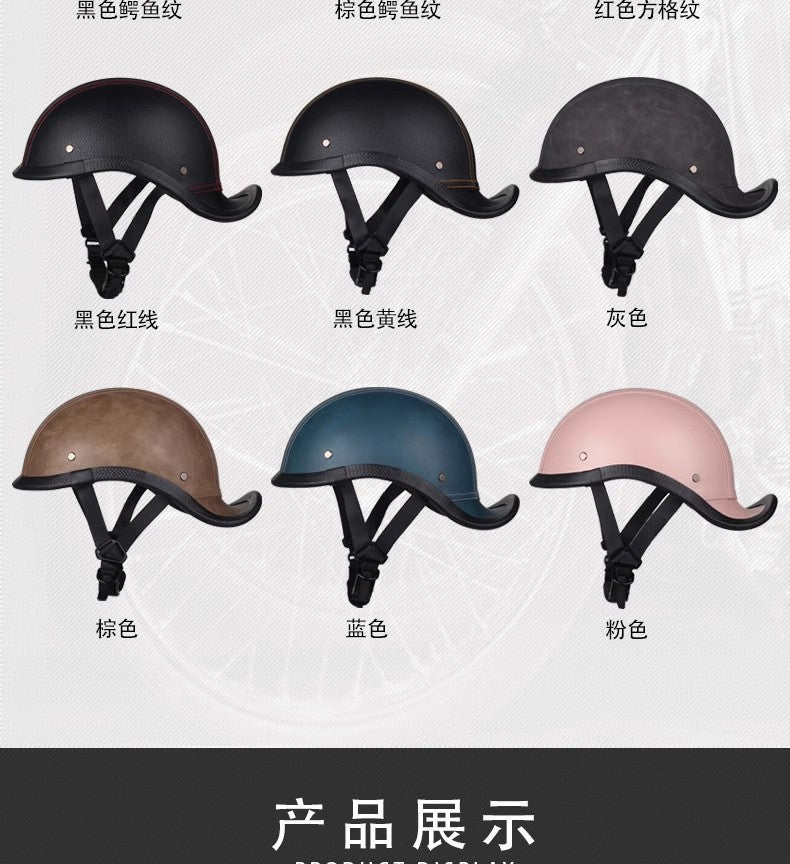 New National Standard 3C Retro Flip-Up Helmet for Women, Motorcycle Half-Helmet for Men, Electric Scooter Helmet, Cruiser Helmet for Riding
