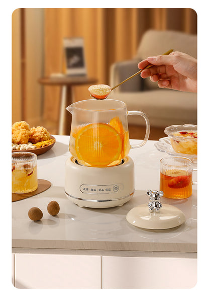 Health Pot Household Multifunctional Full Glass Tea Maker Kettle Small Office Flower Tea Pot Electric Cup Gift