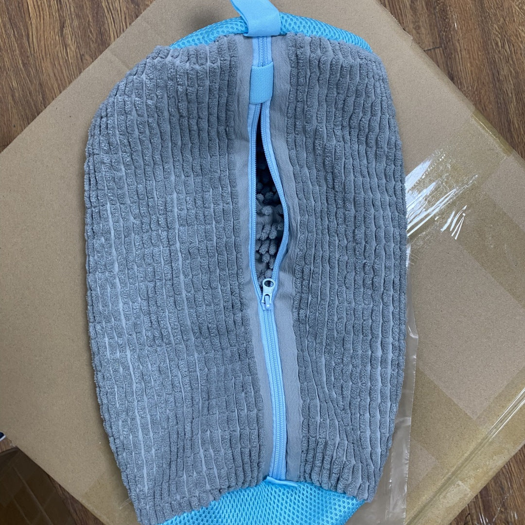 Cross-Border New Product Popular Chenille Velvet Shoe Washing Bag Anti-Wear Washing Machine Shoe Washing Mesh Bag Washable Cover Machine Washable