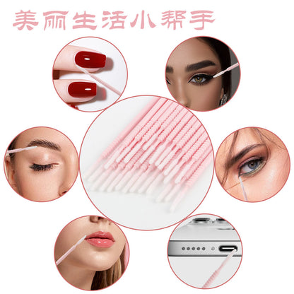New wholesale long head cotton swab eyelash tattoo nail cleaning cotton swab eyelash disposable long thread cotton swab
