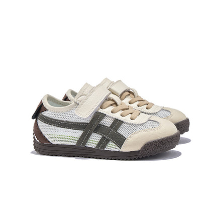 Genuine Leather Boys' Sneakers 2026 Summer New Style Children's Mesh Casual Shoes Breathable Girls' Sports Shoes White Shoes