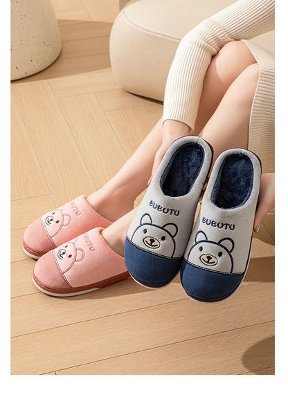 New 2025 Cotton Slippers for Men and Women, Winter Thick-Soled Non-Slip Indoor Warm Home Slippers for Men and Couples