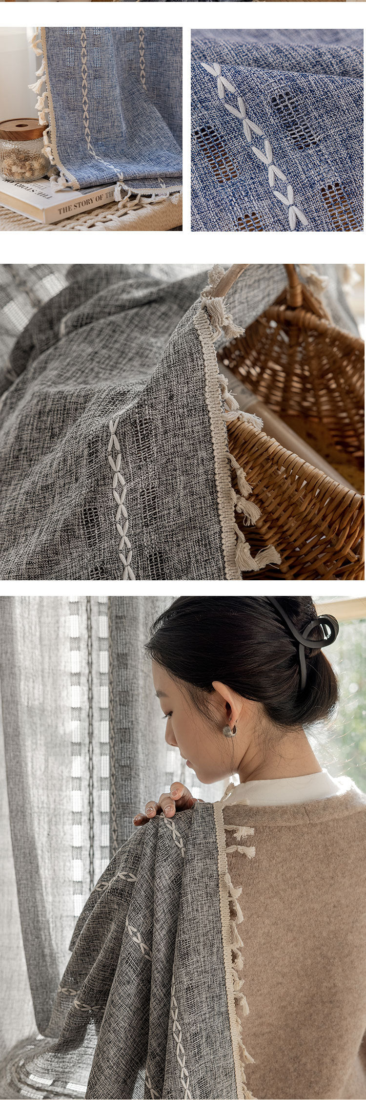 Cross-border hot new Nordic curtain multi-color bedroom living room half light dream atmosphere factory direct wholesale generation