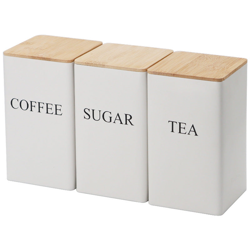 TEA,COFFEE,SUGAR Combination suit Tea Tea Coffee Candy Tinplate Box Jar Tea Bag Capsule Storage