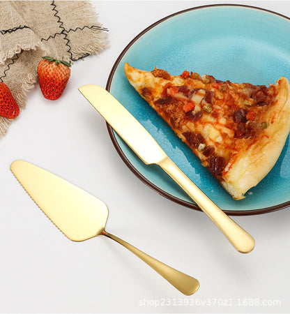 Cross-border Stainless Steel Cake Knife Shovel suit Kitchen Pizza Cutter Creative Baking Household Cream Shovel Knife Gift Box