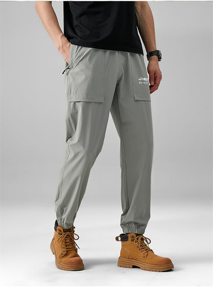 2024 Summer Thin Pants Soft Shell Waterproof Windproof Men's American Style Functional Outdoor Mountaineering Casual Crock Pants