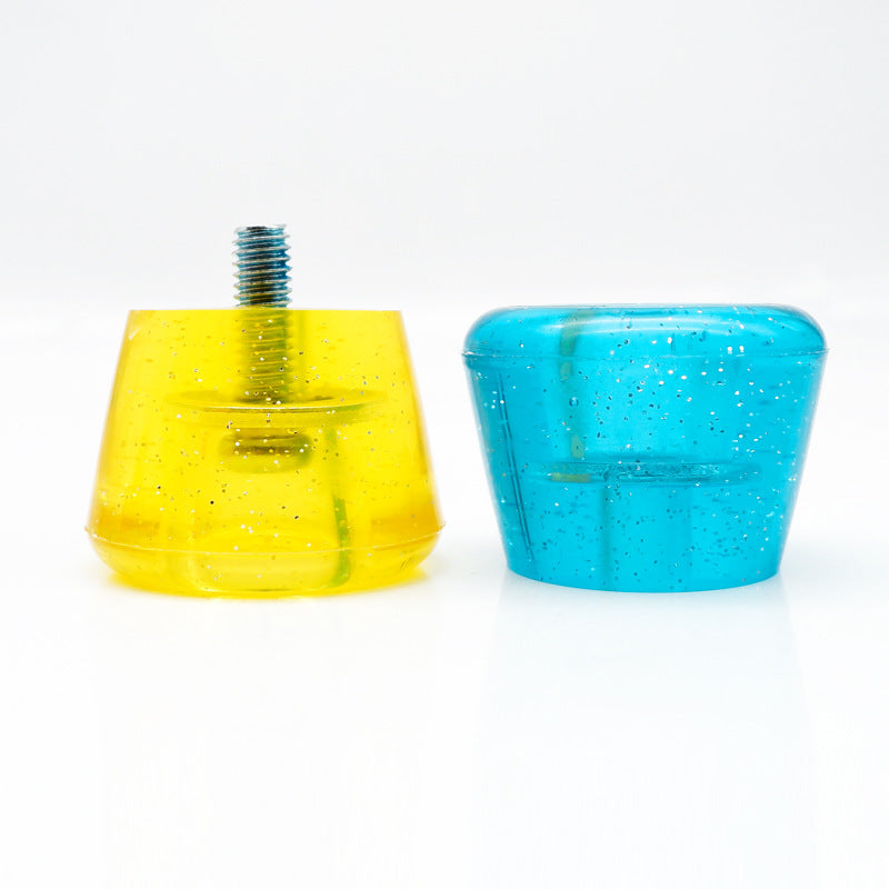 Double-row skates high elastic wear-resistant PU brake head four-wheel roller skates point ice roller skates brake accessories