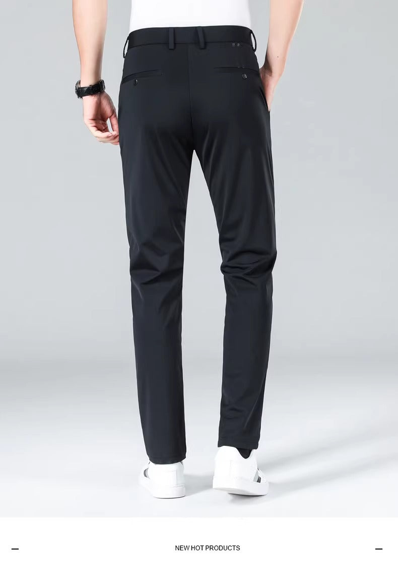 Wholesale Men's Business Wear Slim-fit Pants Summer Casual Men's Wear Youth Work Dress Black Workwear Pants
