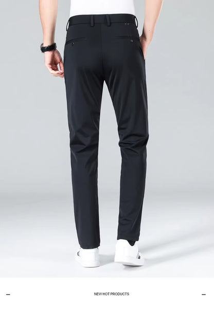 Wholesale Men's Business Wear Slim-fit Pants Summer Casual Men's Wear Youth Work Dress Black Workwear Pants