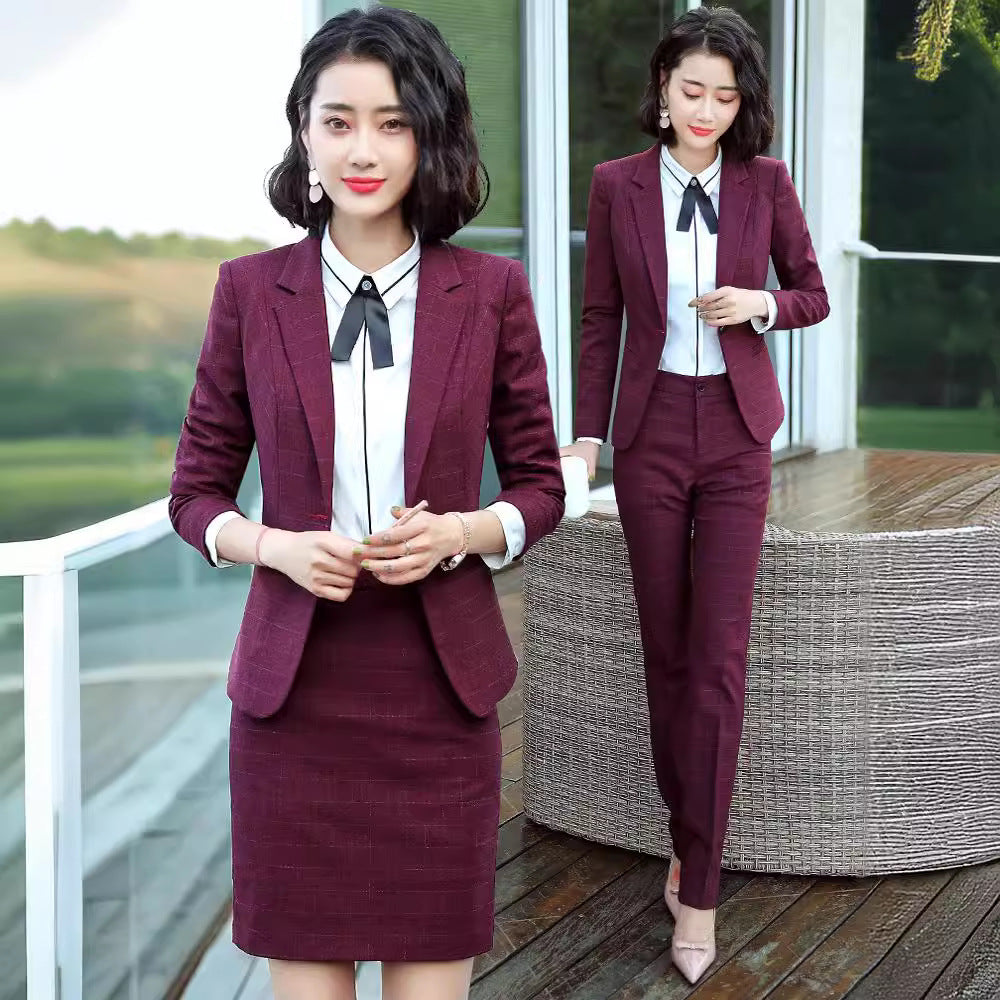 Professional Suit for Women 2024 New Plaid Formal Suit for Women, Small Suit, Fashionable Elegant, Business Elegant Suit for Women