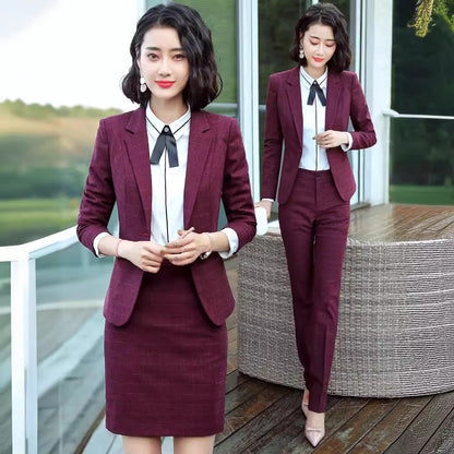 Professional Suit for Women 2024 New Plaid Formal Suit for Women, Small Suit, Fashionable Elegant, Business Elegant Suit for Women