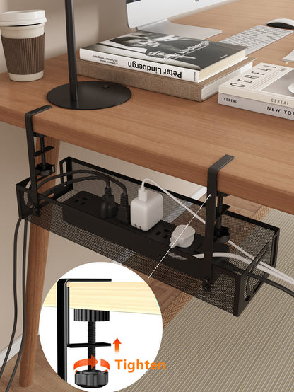 Cross-border desk under cable and wire management tray rack under counter finishing rack row storage rack socket organizer