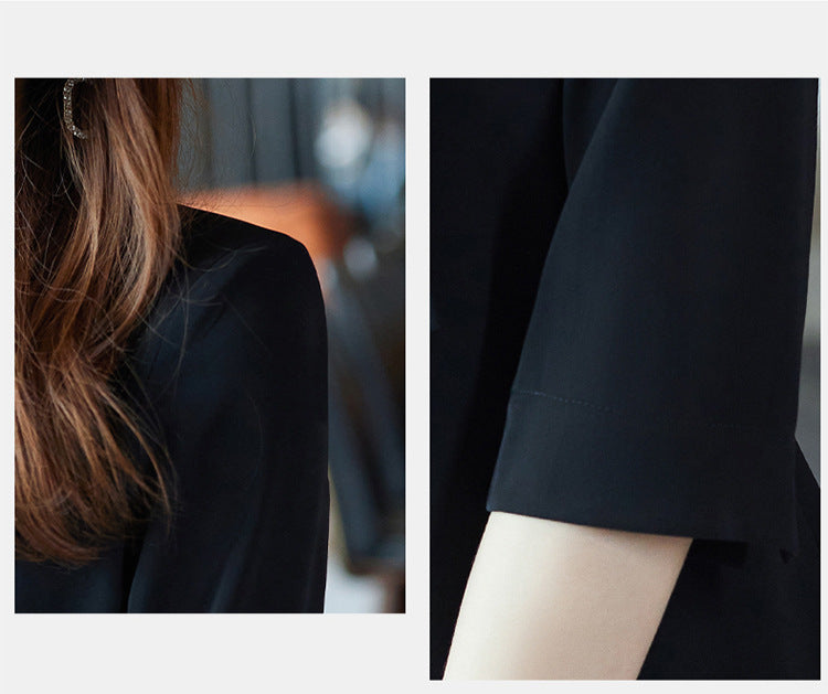 [Three-Quarter Sleeve Dress] Women's Formal Suit Dress, Korean Style Fashion Professional Attire, Small Blazer Dress for Spring and Summer