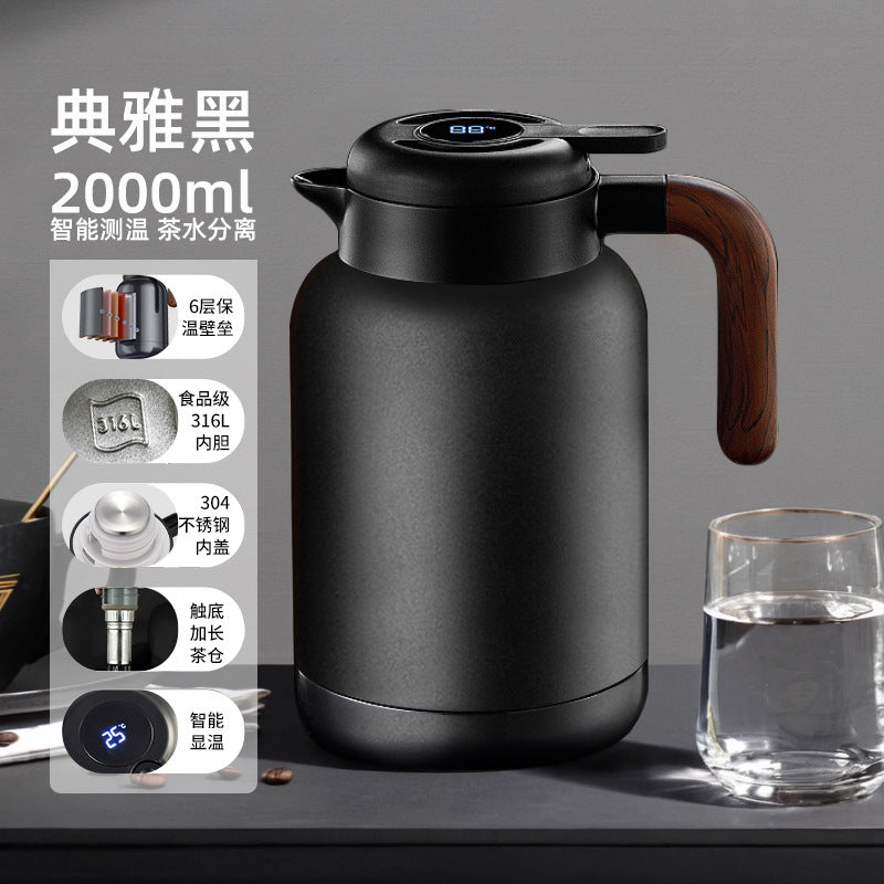 316L Stainless Steel Insulated Large Capacity Kettle for Home Use, Thermos for Tea, Dedicated for Warming Tea, Water Separation, and Stewing Tea Kettle