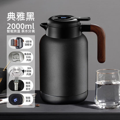 316L Stainless Steel Insulated Large Capacity Kettle for Home Use, Thermos for Tea, Dedicated for Warming Tea, Water Separation, and Stewing Tea Kettle