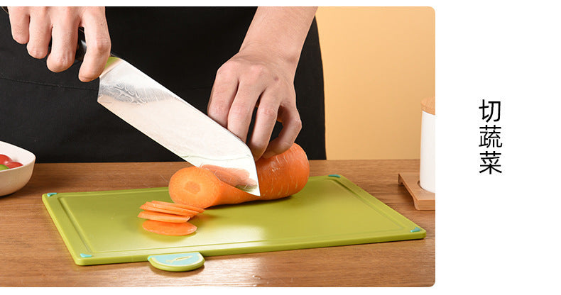 Kitchen Classification Cutting Board Creative Baby Food Supplement Wheat Straw Cutting Board Pp Plastic Creative Four-Piece Set Classification Cutting Board