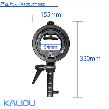 Factory Direct Sales Hot Shoe Lamp Holder Round Short Handle S Chuck Flash Light Stand Baorong Exquisite Mouth Base S Bracket