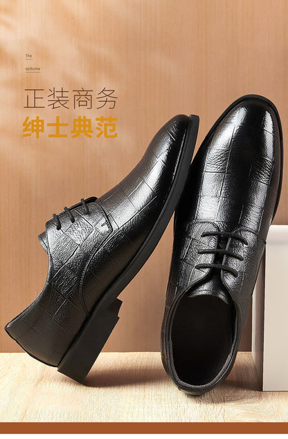 Ba Totem Summer Men's Shoes Genuine Leather Hollow Breathable Leather Shoes Men's Shoes Men's Korean Fashionable Business Dress Shoes Men's