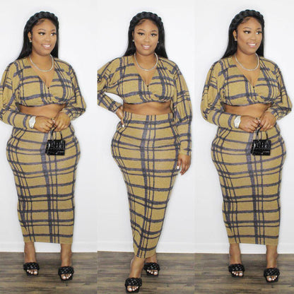 UK2295 European and American Sexy V-neck Chest Wrap Hip Skirt Two-piece Night Dress