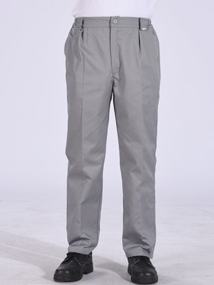 Autumn and Winter Pure Cotton Work Pants for Men, Wear-Resistant Welding Workwear, Blue Construction Site Workshop Handling Work Clothes Pants