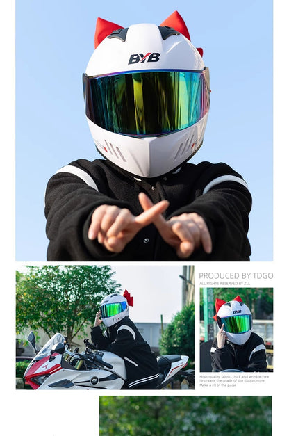 Motorcycle helmet decorations bow electric car battery car full helmet decorative accessories net red accessories women wholesale
