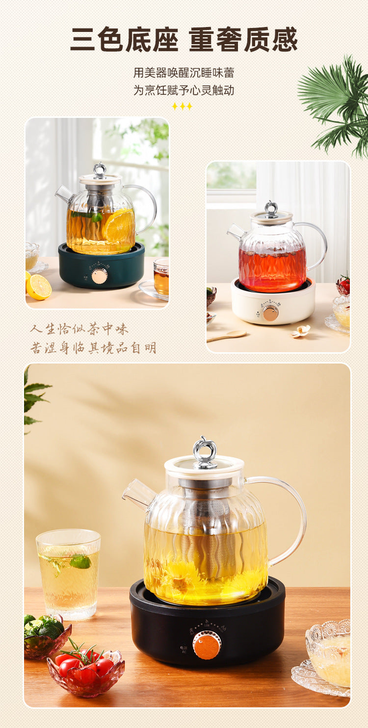 All-Glass Health Pot Multi-Functional Home Office New Insulated Tea Boiler Water Kettle Flower Teapot 110V