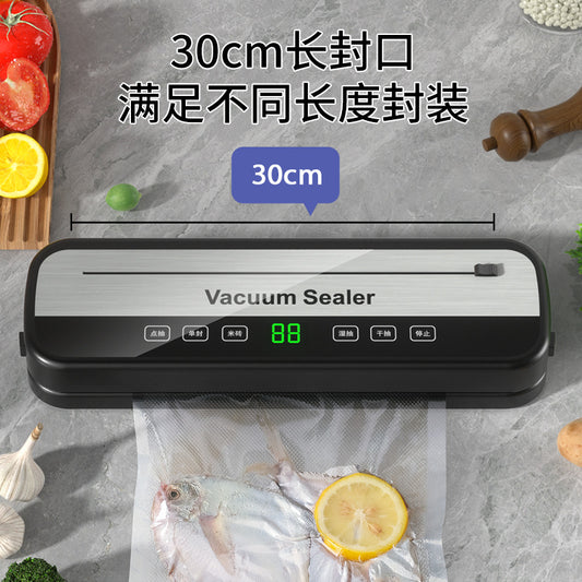 Vacuum Sealing Machine Food Preservation Machine Kitchen Plastic Household Vacuum Packaging Machine Wet and Dry Knife Cutting Sealing Machine