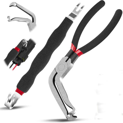 Red and black elbow 60 degree power-off pliers bolt pliers multi-purpose pliers car oil pipe separation harness pliers cross-border pliers