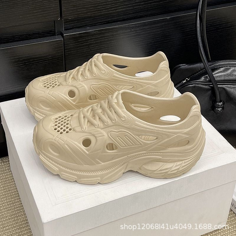 New Style Eva Thickened 5cm Height-Increasing Soft Sole Comfortable Versatile Dad Shoes Outdoor Closed-Toe Sandals for Couples