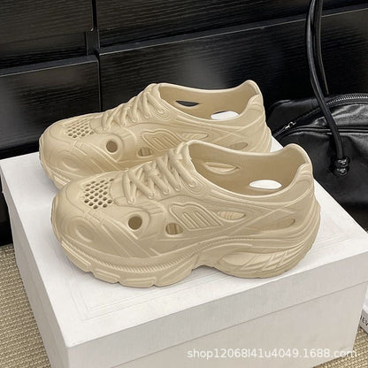 New Style Eva Thickened 5cm Height-Increasing Soft Sole Comfortable Versatile Dad Shoes Outdoor Closed-Toe Sandals for Couples