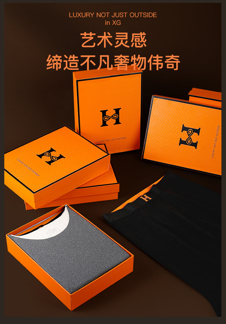 Fashion brand H seamless thermal underwear men's suit de AB surface double-sided velvet brushed men's autumn clothes long pants women's wholesale
