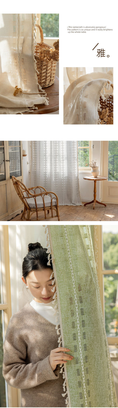 Cross-border hot new Nordic curtain multi-color bedroom living room half light dream atmosphere factory direct wholesale generation
